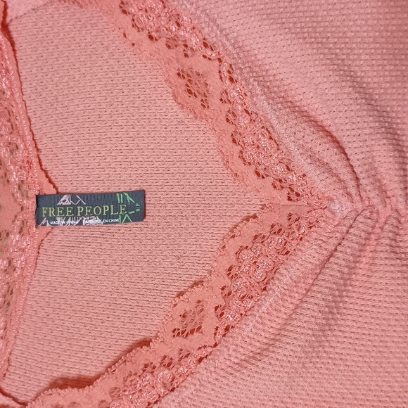 Free People Coral Lace Long Sleeve Thermal - Picture 2 of 7